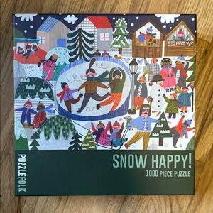 PuzzleFolk Snow Happy! 1000 piece Puzzle  *New in box
